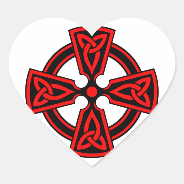 CELTIC CROSS - CELT/IRISH/IRELAND/IRISH/IRISHMAN HEART STICKER (Front)