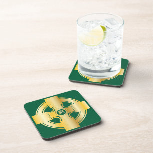 Celtic Cross Celtic Knot Letter F Monogram Coaster
