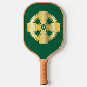 Celtic Cross Celtic Knot Letter U Monogram Pickleball Paddle