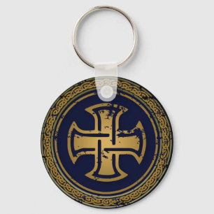 CELTIC CROSS CIRCLE KEYCHAIN