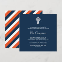 Celtic Cross Invitation - Boy First Communion