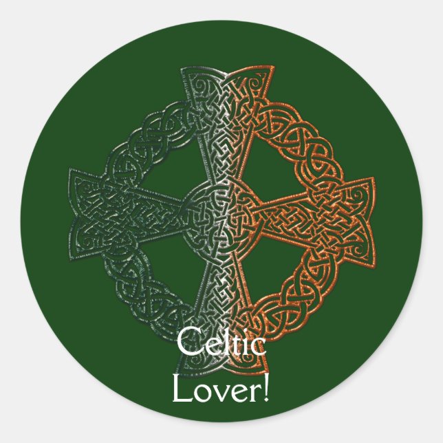 CELTIC CROSS IRISH CLASSICS Collection Classic Round Sticker (Front)
