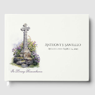  Celtic Cross Irish  Memorial Funeral Guest Book