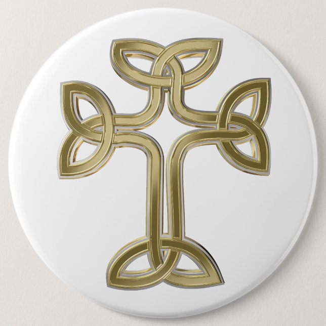 Celtic cross knot 6 inch round button (Front)