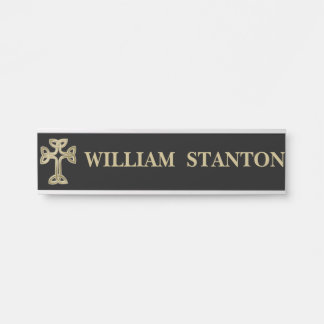Celtic cross knot door sign