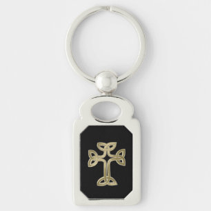 Celtic cross knot keychain
