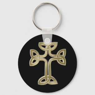 Celtic cross knot keychain