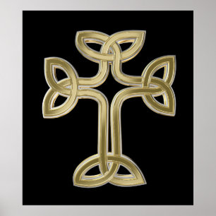 Celtic cross knot poster