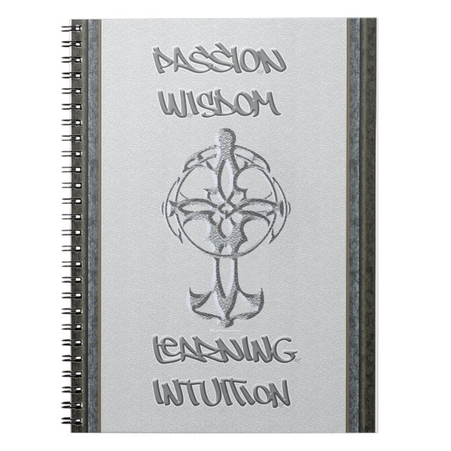 Celtic Cross Passion, Wisdom, Learning, Intuition Notebook (Front)