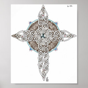 Celtic cross poster