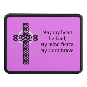 Celtic Cross Quote (Bg colour changable) Trailer Hitch Cover