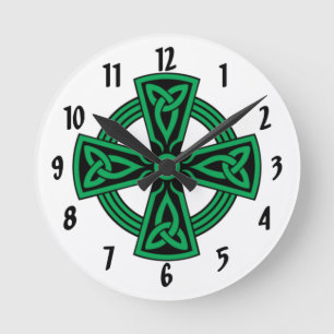 Celtic Cross Round Clock