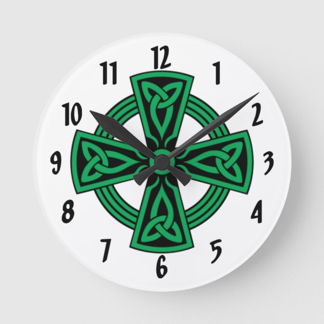 Celtic Cross Round Clock (Front)