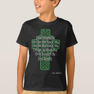 Celtic Cross Shirt St Patrick's Prayer Christian 