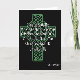 Celtic Cross Shirt St Patrick's Prayer Christian G Card