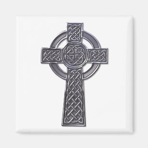 Celtic Cross - Silver Magnet