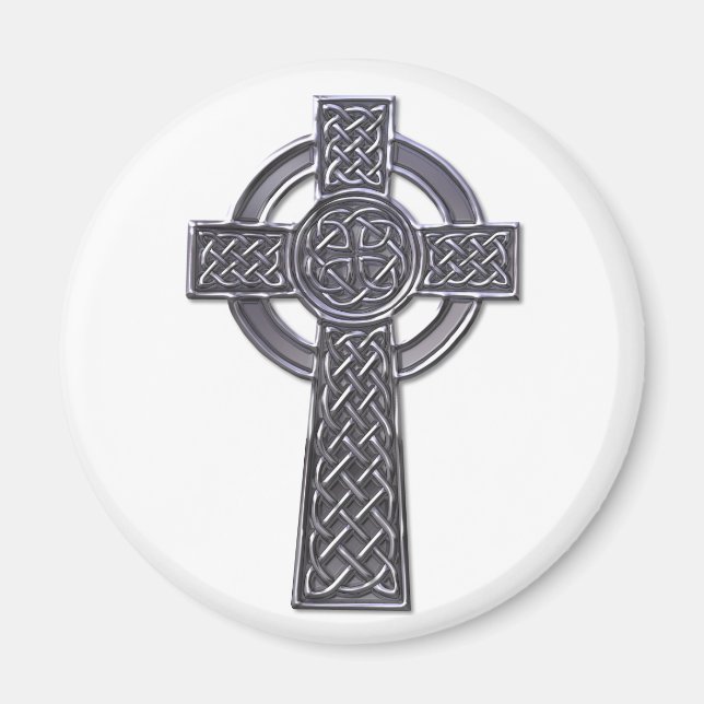 Celtic Cross - Silver Magnet (Front)