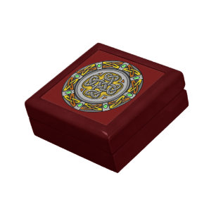 Celtic cross steel and leather gift box