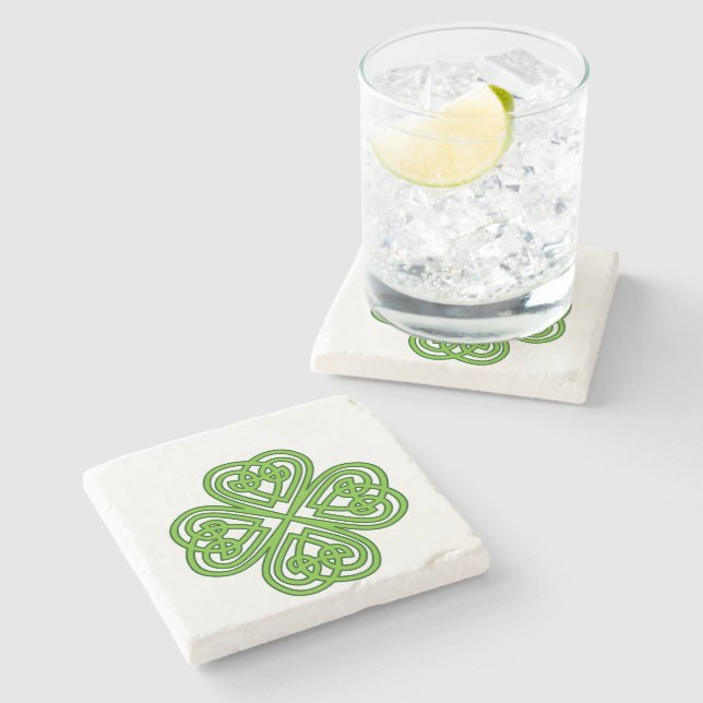 Celtic Cross   Stone Coaster (Side)