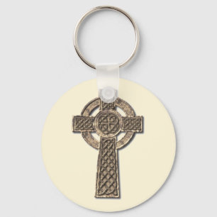 Celtic Cross - Stone Keychain