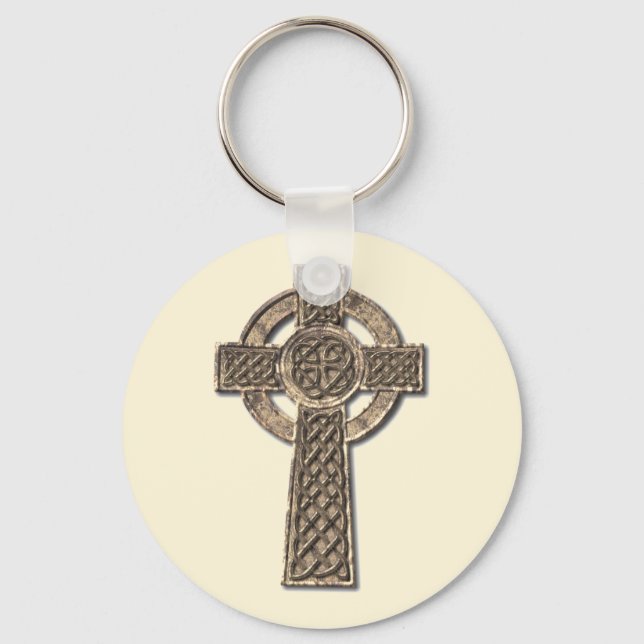 Celtic Cross - Stone Keychain (Front)