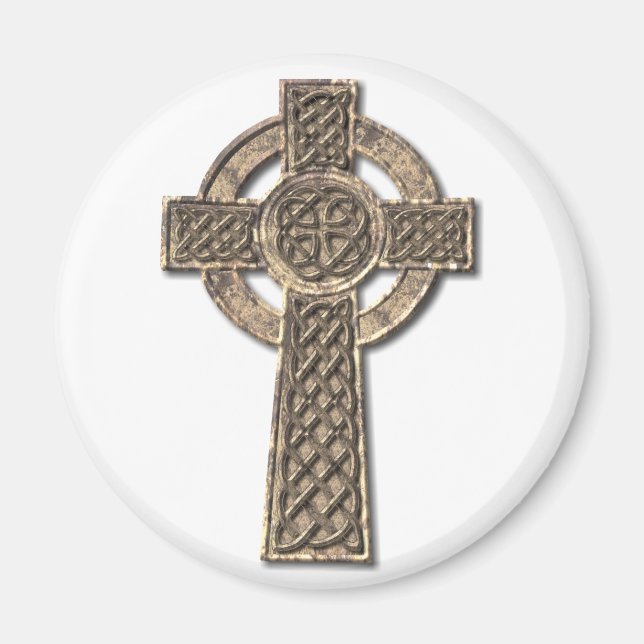 Celtic Cross - Stone Magnet (Front)
