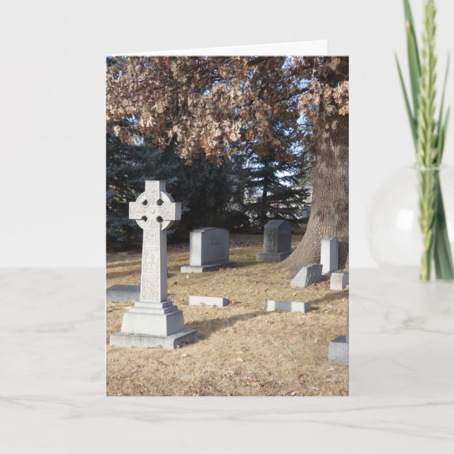 Celtic Cross Sympathy Card (Front)