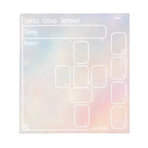 Celtic Cross Tarot Spread (medium, pastel) Notepad