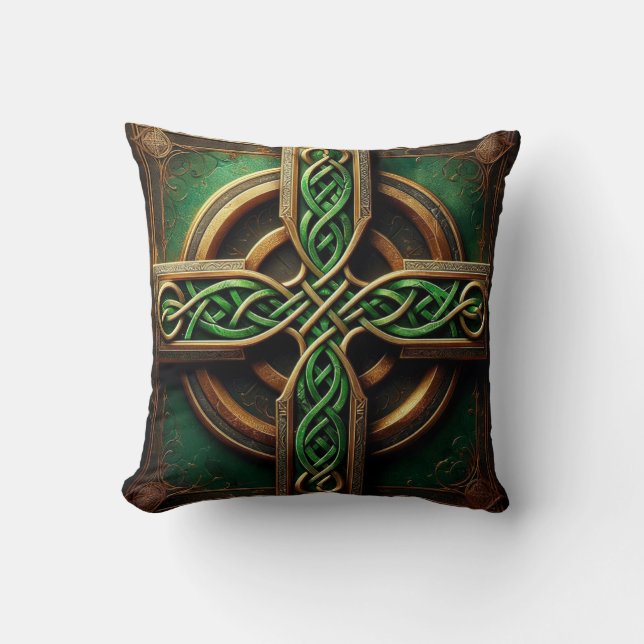 Celtic Cross Throw Pillow (Front)