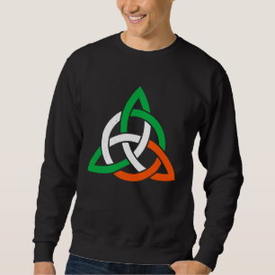 Celtic Cross Trinity Knot Triquetra Irish Flag Ire Sweatshirt