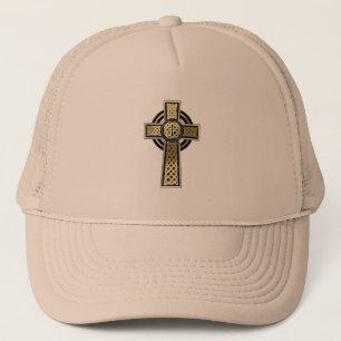 Celtic cross trucker hat