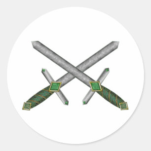 Celtic Daggers Classic Round Sticker
