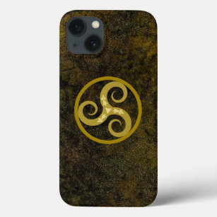 Celtic Decorative Gold Triskele Symbol iPhone 13 Case
