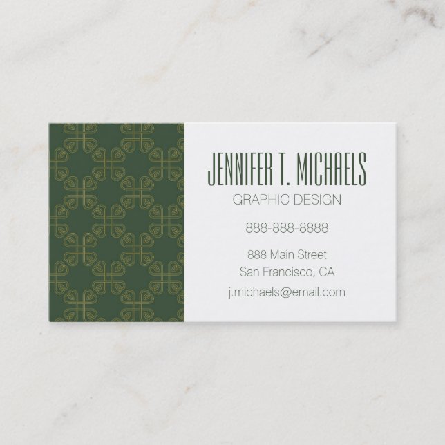 Celtic Design Pattern Business Card (Front)