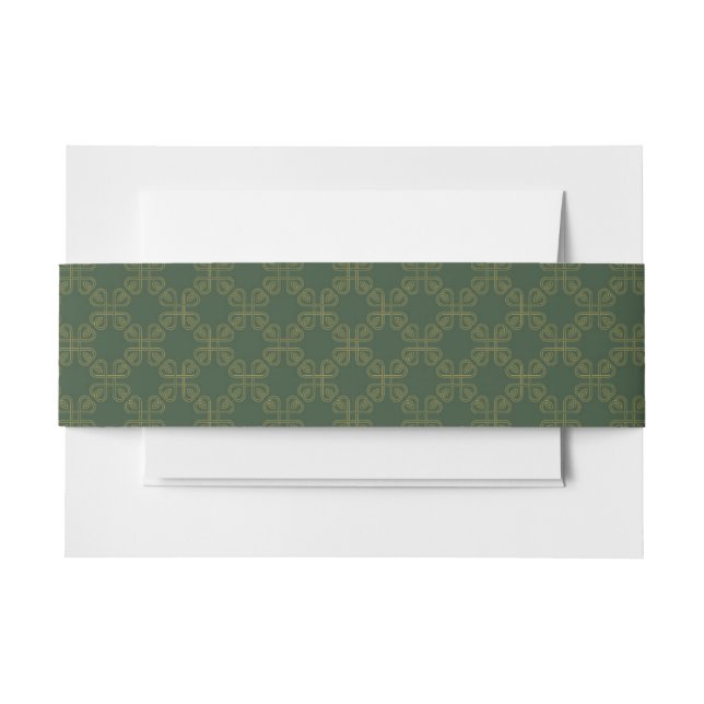 Celtic Design Pattern Invitation Belly Band (Front Example)