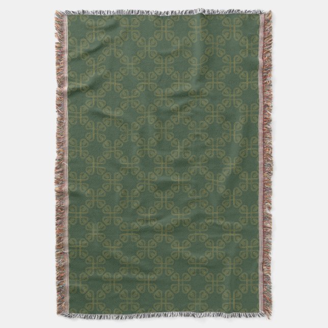 Celtic Design Pattern Throw Blanket (Front Vertical)