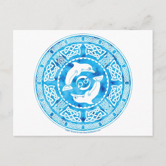 Celtic Dolphin Postcard (Front)