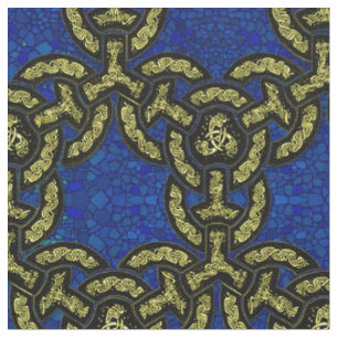 Celtic Dragon Chain in Dark Blue Fabric