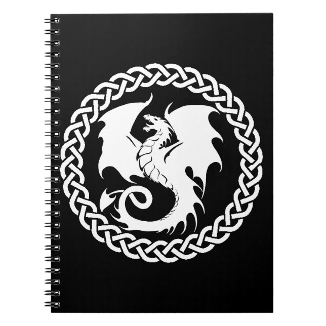 Celtic Dragon Circle  Notebook (Front)