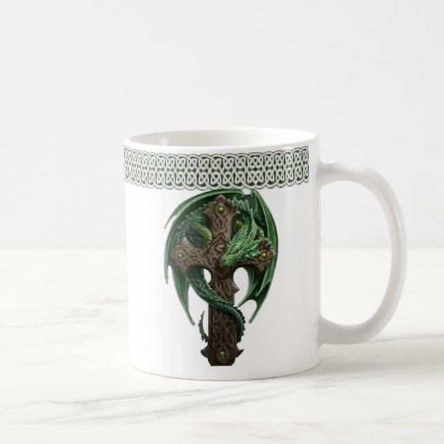 Celtic Dragon, Coffee Mug (Right)