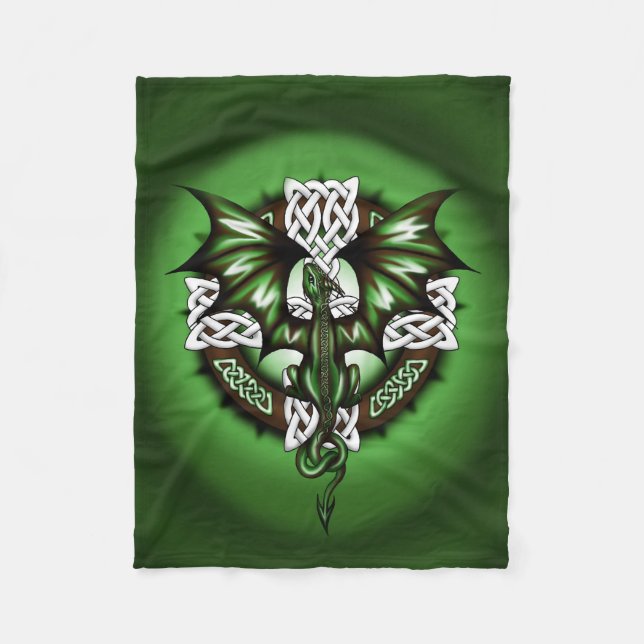 Celtic Dragon Fleece Blanket (Front)