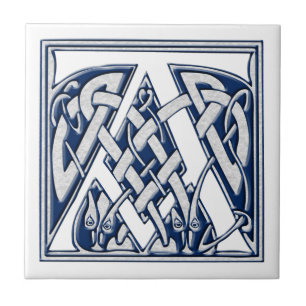 Celtic Dragon Initial A Tile