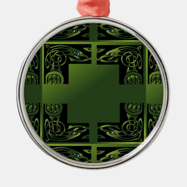 Celtic Dragon Metal Ornament (Front)
