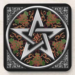 Celtic Dragon Pentagram Coaster