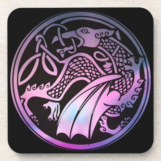Celtic Dragon Round Coaster (Front)