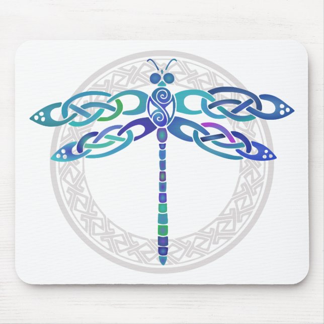 Celtic Dragonfly Mouse Pad (Front)