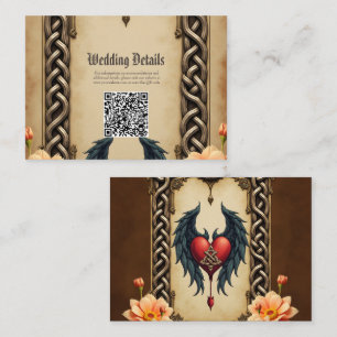 Celtic elegance with a heart and wings.  enclosure card