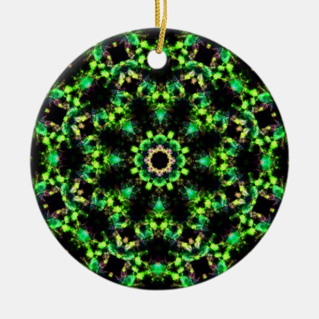 Celtic Emerald Wreath Ornament - 2 Sided Design (Front)
