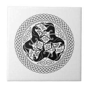 Celtic Epona Knot Ring with Horses Tile