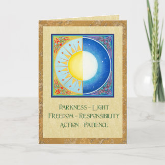 Celtic Equinox Sun and Moon Card